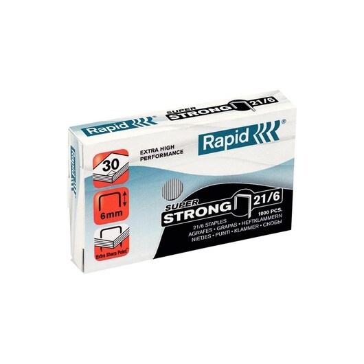 Rapid Super Strong - staples - 21/6 - 6 mm - pack of 1000